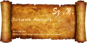 Sztanek Marcell névjegykártya