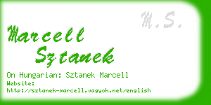 marcell sztanek business card